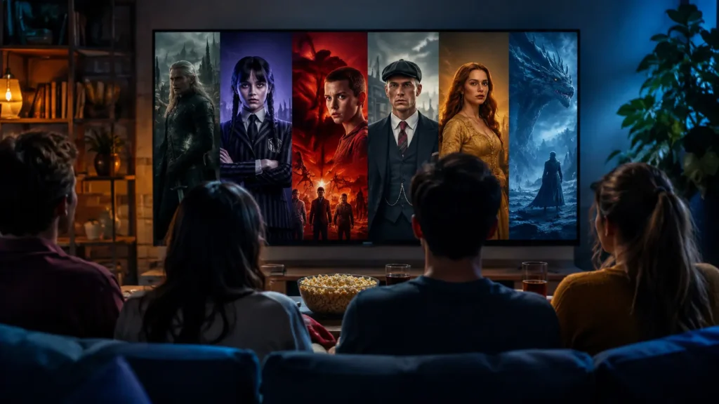 Most anticipated Netflix shows poster collage