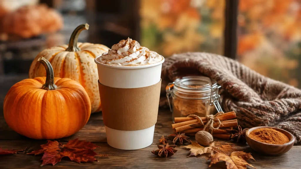 Why is pumpkin spice trending early featuring Pumpkin Spice Latte and autumn pumpkins