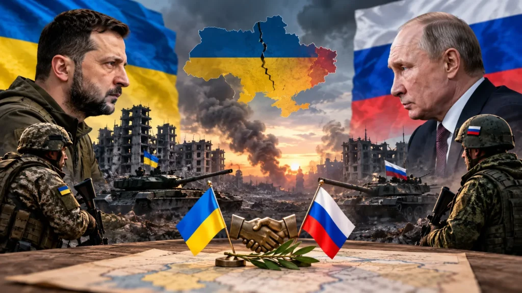 Russia-Ukraine War 2026 peace talks and ongoing military conflict map