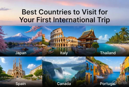 Discover the best countries to visit for your first international trip, complete with safety tips, entry rules, and top beginner-friendly destinations.