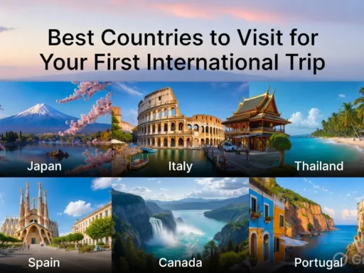 Discover the best countries to visit for your first international trip, complete with safety tips, entry rules, and top beginner-friendly destinations.