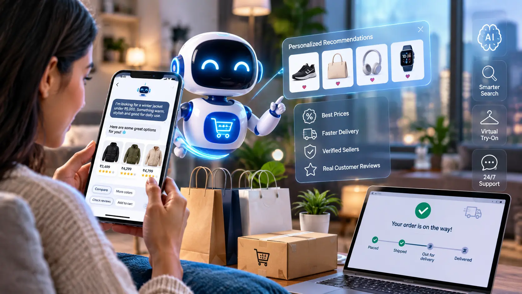 AI Shopping Agents in 2026 helping user compare and purchase products online