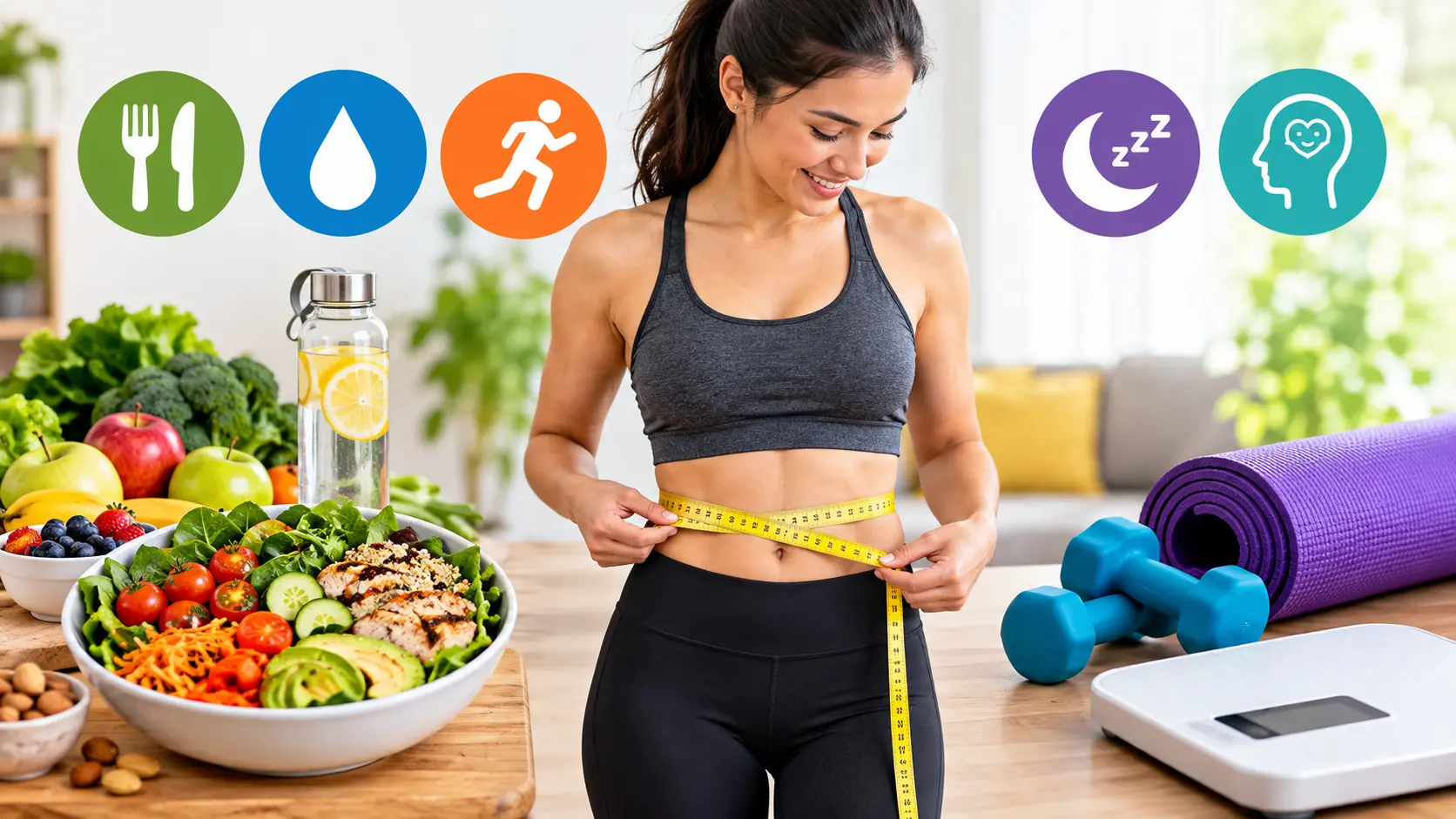 Practical tips to lose weight safely through balanced diet and daily exercise